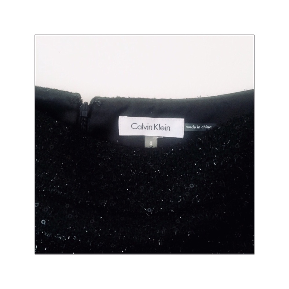 Calvin Klein Sequin Bouclé Straight Skirt - Picture 5 of 8